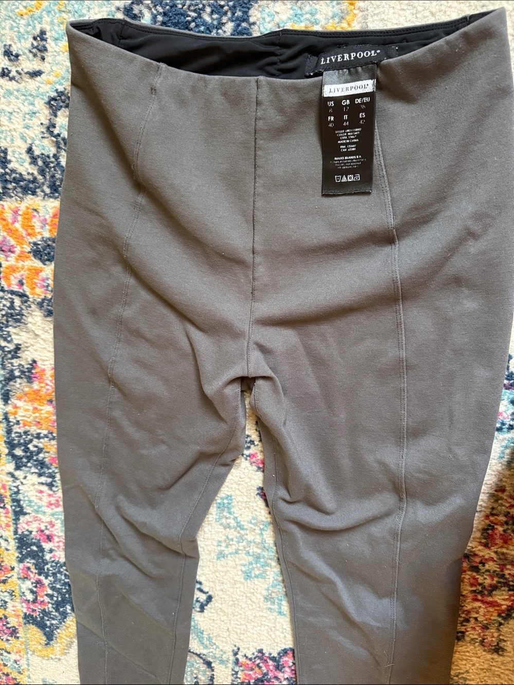 Liverpool womens Gray Pull-On Leggings